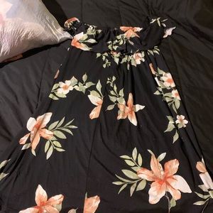 floral black dress